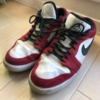 ナイキ(NIKE)のair jordan 1 retroV1 white/black/gymred(スニーカー)