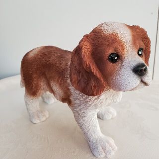 犬　キャバリア　いぬ　置物　インテリア　ガーデニング　No.101(置物)