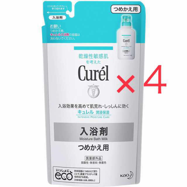 Curel(キュレル)の【４パック】キュレル 入浴剤 詰め替え 360ml×4パック 新品  コスメ/美容のボディケア(入浴剤/バスソルト)の商品写真