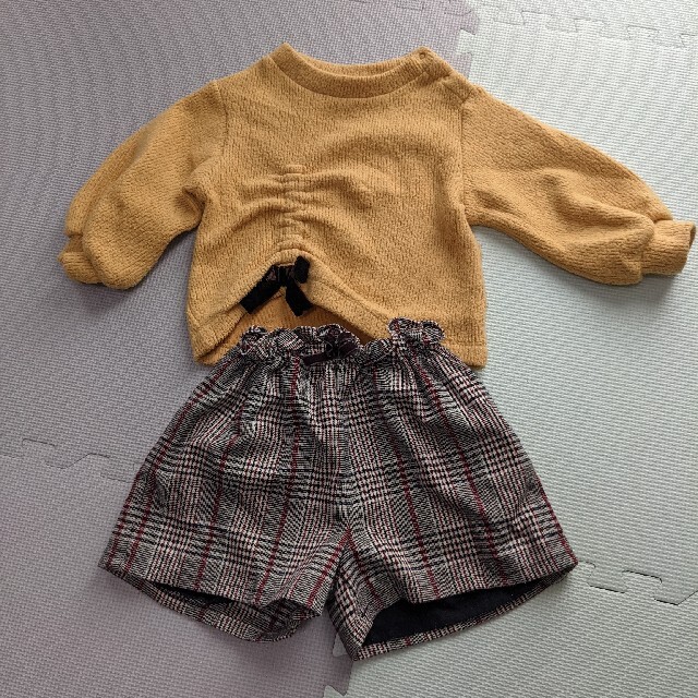 petit main(プティマイン)のpetit main　上下2枚セット キッズ/ベビー/マタニティのキッズ服女の子用(90cm~)(パンツ/スパッツ)の商品写真