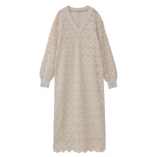 クラネ(CLANE)のVINTAGE LACE LOOSE ONE PIECE❤︎アイボリー(ロングワンピース/マキシワンピース)