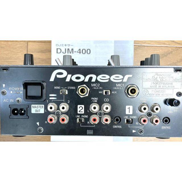 Pioneer(パイオニア)の06年製 DJM-400 本体 電源 赤白ケーブル 説明書DJ ミキサー 楽器のDJ機器(DJミキサー)の商品写真