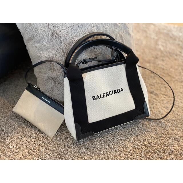 Balenciaga - rainbow様　バレンシアガ　ネイビーカバスXS  ブラック/ナチュラル