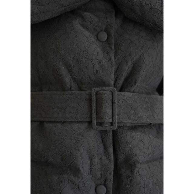 herlipto🖤Lace Shell Belted Down Jacket