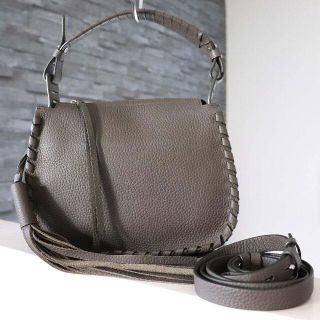 ⌘ALL SAINTS スエード  スタッズ　ショルダーバッグ　グレージュ