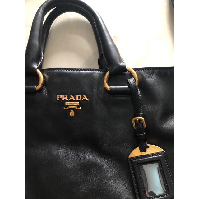 PRADA プラダ2WAYソフトカーフレザートートバッグ