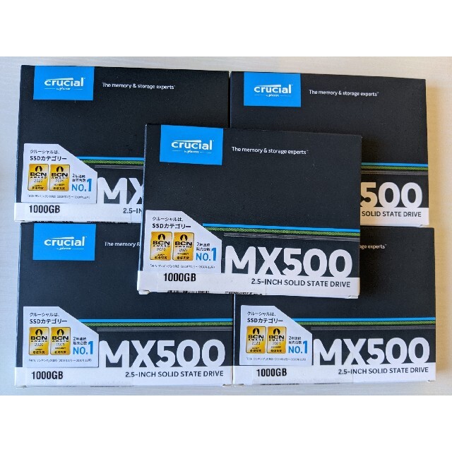 新品 5個 MX500 CT1000MX500SSD1  1000GB 1TBPC/タブレット