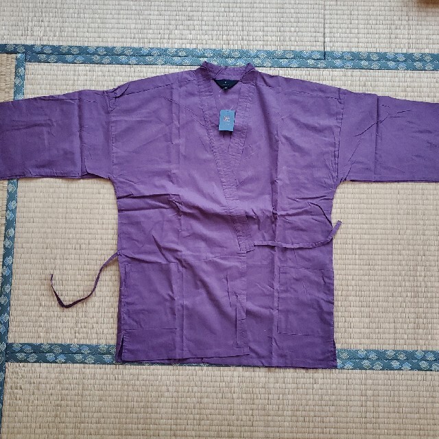 arrows(アローズ)の新品未使用 アローズ 匠 男女兼用 綿100％作務衣　紫色上下１着セット メンズの水着/浴衣(浴衣)の商品写真
