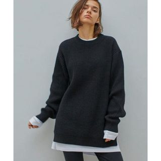 ユナイテッドアローズ(UNITED ARROWS)の新品　monkey time オーバーサイズ　ニット　サイドジップ(ニット/セーター)