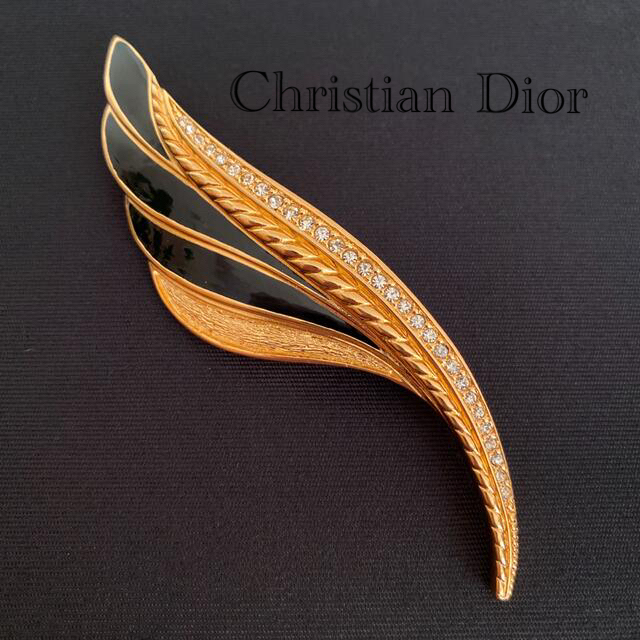 美品 Christian Dior ブローチ-