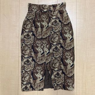 マウジー(moussy)のmoussy  タイトスカート　マウジー　猫　ハイウエスト(ひざ丈スカート)