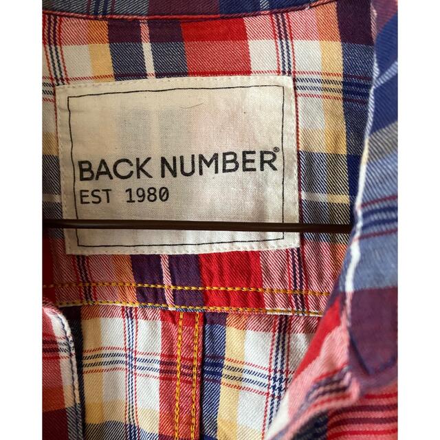 BACK NUMBER(バックナンバー)のメンズシャツ　長袖　チェック柄　Sサイズ メンズのトップス(シャツ)の商品写真