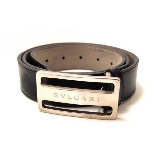 ブルガリ(BVLGARI)のブルガリ ベルト 95ｃｍ ブラック 黒 メンズ 本革 レザー ロゴバックル(ベルト)