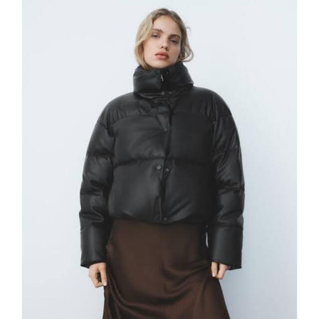 ZARA - ZARA フェイクレザーパフジャケット XS コート ブルゾン ダウン