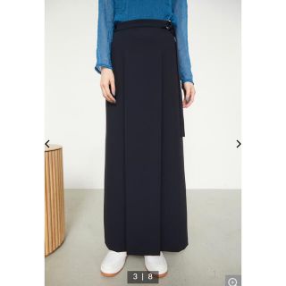 マウジー(moussy)の美品　RIM.ARK Lower part pleats SK ネイビー(ロングスカート)