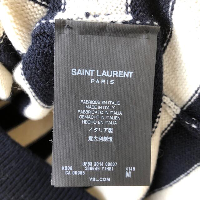 ブラック系,LクリスマスファッションSaint Laurent サンローラン ボーダー チャック付き セーター ニット/セーター メンズ