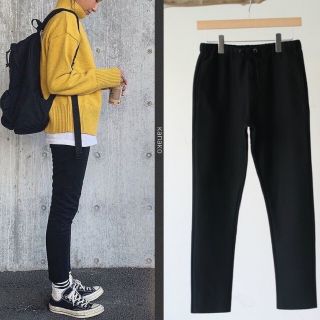 トゥデイフル(TODAYFUL)の【美品】RED CHOP WORKS◉NEW裏起毛クロップドパンツ／黒／38(カジュアルパンツ)