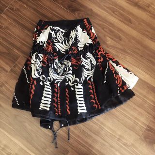 サカイ(sacai)のsacai カリグラフィー プリント フレア スカート バンダナ ペイズリー (ひざ丈スカート)