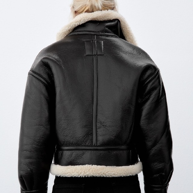 【完売品】ZARA ボア&フェイクレザージャケット Lサイズ ブラック 【完売品】ZARA ボア&フェイクレザージャケット Lサイズ ブラック