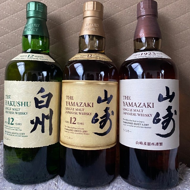 白州12年2本※山崎12年2本※山崎シングルモルト2本　合計6本