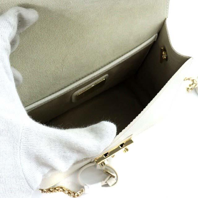 フルラ FURLA メトロポリス ショルダーバッグ チェーン レザー 鳥 白