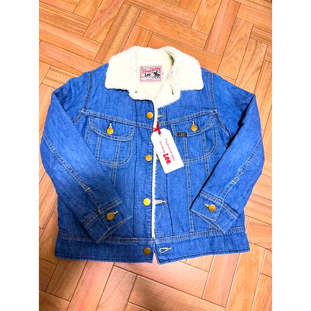 Y2K kids 150 ANGEL BLUE ワッペンボアデニムジャケット