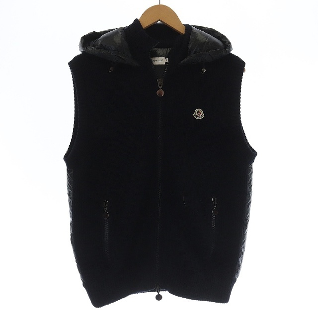 MONCLER(モンクレール)のモンクレール ダウンベスト MAGLIONE TRICOT GILET L 紺 レディースのジャケット/アウター(ダウンベスト)の商品写真