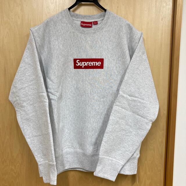 アッシュグレーサイズSupreme Box Logo Crewneck Ash Grey