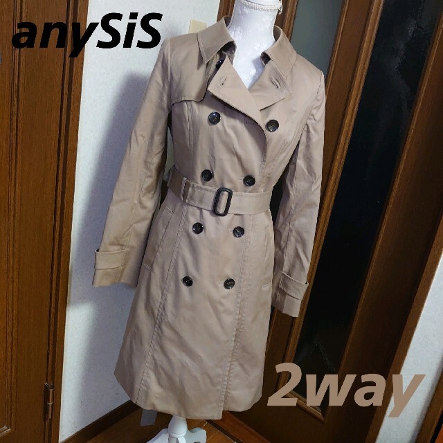 anySiS(エニィスィス)のanySiS 2wayライナー付きトレンチコー レディースのジャケット/アウター(トレンチコート)の商品写真