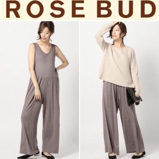 ローズバッド(ROSE BUD)の【ktst様11/30迄お取り置き】ROSE BUD ニット オールインワン (オールインワン)