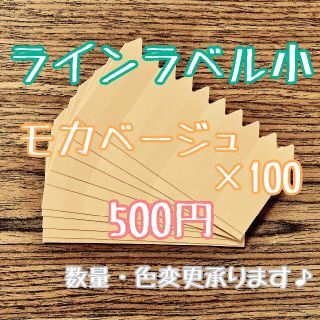 ◎ 100枚 ◎  茶 ( 小 ) ラインラベル 園芸ラベル カラーラベル(プランター)