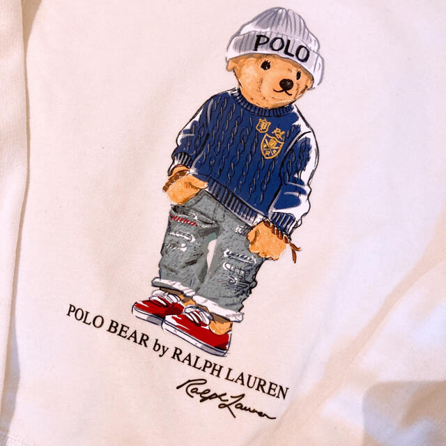 POLO RALPH LAUREN(ポロラルフローレン)のPOLO ポロ ラルフローレン ポロベアー パーカー トレーナー　ホワイト 白 レディースのトップス(トレーナー/スウェット)の商品写真