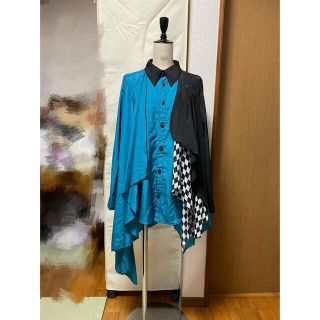 ALGONQUINS シャツワンピース 売り出し新品 ALGONQUINS シャツワンピース ひざ丈ワンピース