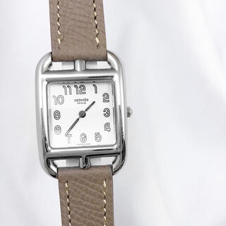 Hermes - 【保証書付】エルメス ケープコッド 白文字盤 シルバー レディース 腕時計