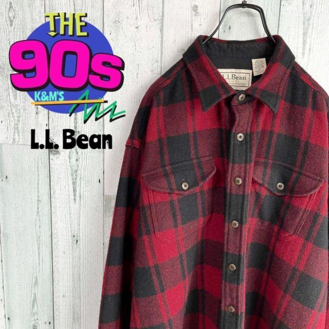 L.L.Bean(エルエルビーン)の80's L.L. Bean エルエルビーン　USA製　CPO 肉厚ウールシャツ メンズのジャケット/アウター(カバーオール)の商品写真