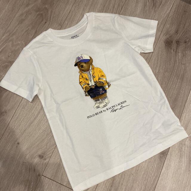 新作◇ラルフローレン ポロベア ロゴコットンTシャツ イエロー S/140