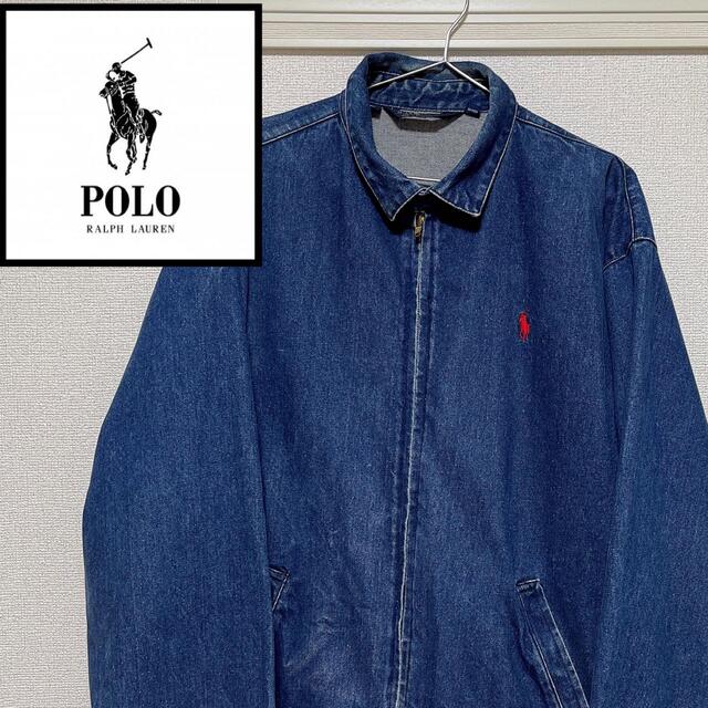 【希少】POLO 90s デニムジャケット アウター インディゴオーバーサイズ