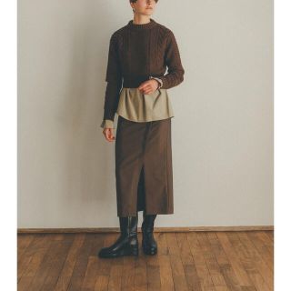 CLANE SLANT SLIT STRAIGHT SKIRT(ロングスカート)