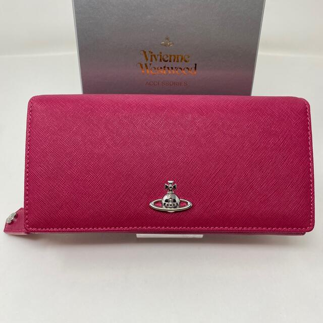 正規通販】 未使用☺︎Vivienne Westwood 長財布 かぶせ ピンク オーブ