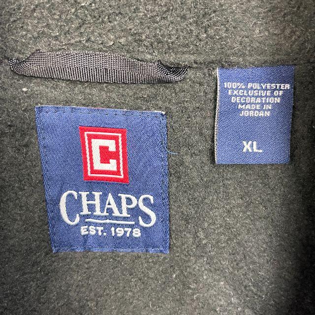 CHAPS(チャップス)のUSA古着 チャップス フリース ジャケット 黒 ブラック ナイロン切替 XL メンズのジャケット/アウター(ブルゾン)の商品写真