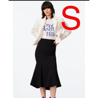 ザラ(ZARA)の新品　ZARA Aラインミディスカート(ひざ丈スカート)