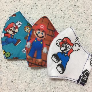 マリオ パープル 星 インナーマスク  未就学から低学年(外出用品)