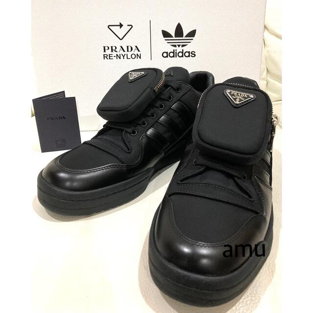 PRADA(プラダ)のPRADA adidas リナイロン　スニーカー　ブラック　黒　ローカット レディースの靴/シューズ(スニーカー)の商品写真