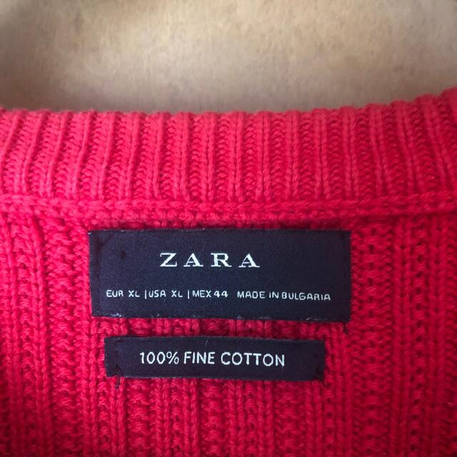 ZARA(ザラ)の★美品★ ZARA ザラ　ニット セーター　赤 レディースのトップス(ニット/セーター)の商品写真