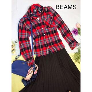 ビームス(BEAMS)のBEAMS　赤x黒　チェックネルシャツ(シャツ/ブラウス(長袖/七分))