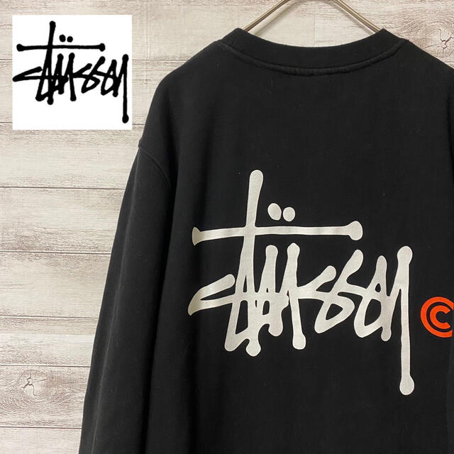 ✨美品✨　STUSSY ステューシー スウェットトレーナー　ビックロゴ　両面ロゴ