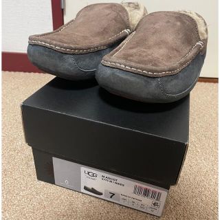 アグ(UGG)のアグ　アスコット　モカシン　25㎝　USA7 ネイビー　ブラウン　バイカラー(スリッポン/モカシン)