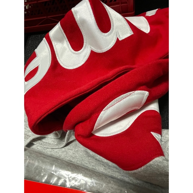 SUPREME シュプリーム　HOODED SWEATSHIRT Ｌ　グレー