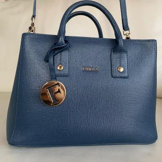 フルラ(Furla)のFURLA ショルダーバッグ ブルー ストラップ付(ショルダーバッグ)