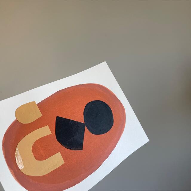 【原画】●ミニポスター● ポストカード　アート　インテリ　シンプル　ミニマル ハンドメイドのインテリア/家具(アート/写真)の商品写真